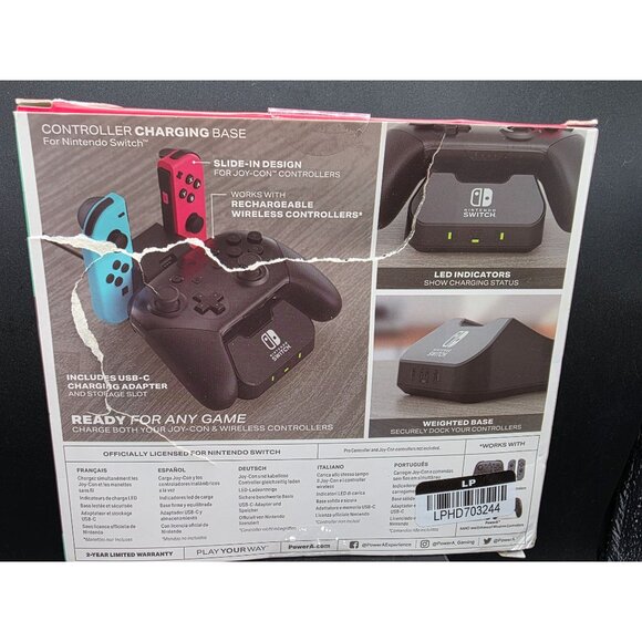 Nintendo Switch Controller Charging Base For Joy-Con & Pro Controllers - Picture 5 of 8